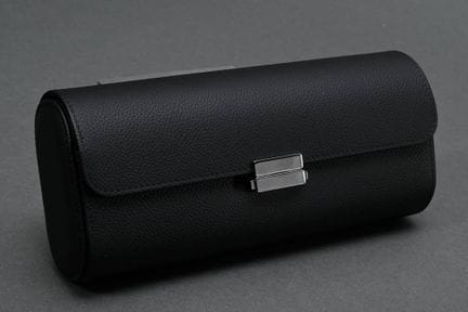 可容纳4只腕表的表盒“Pochette 4 Scatola del Tempo”，黑色粒面皮革，22