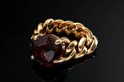 Bague-chaîne Pomellato « Lola » en or rose 750 ave