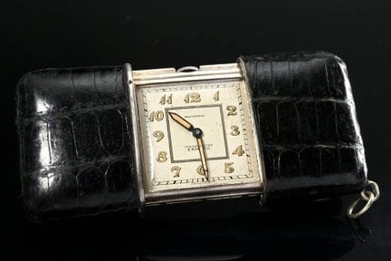 复古摩凡陀（Movado）“Ermeto” 925/935银质天文台旅行表，手动上链，8天动力储存机
