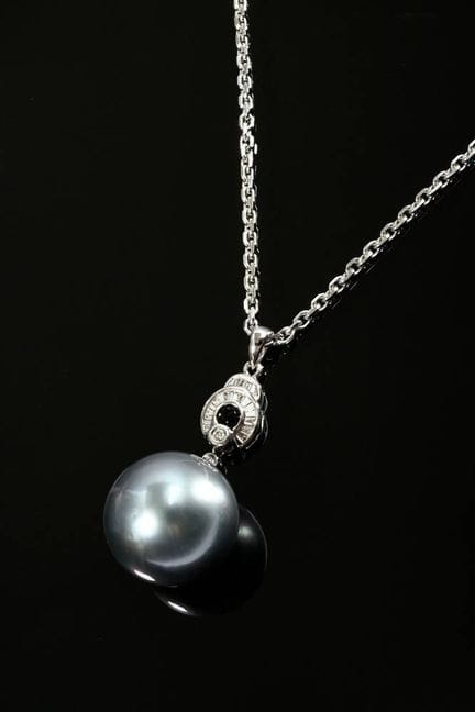 Chaîne à maillons moderne en or blanc 750 (8,8 g, 