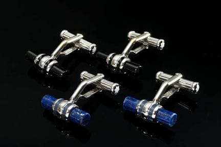 2 paires de boutons de manchettes Montblanc en aci