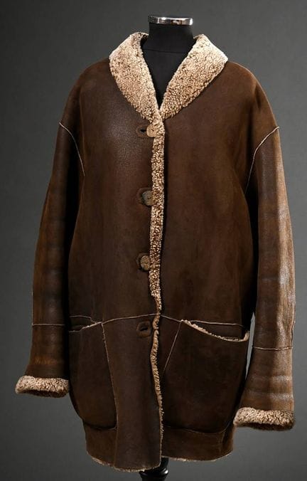 Veste réversible en shearling à la coupe droite, a
