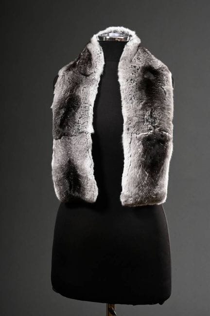 Écharpe à nouer Jil Sander en chinchilla avec doub