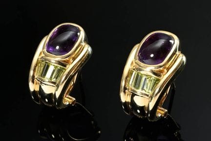 Paire de boucles d'oreilles modernes en or jaune 5