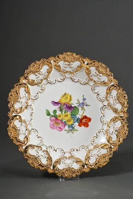 Assiette d'apparat de Meissen « Deutsche Blume » à