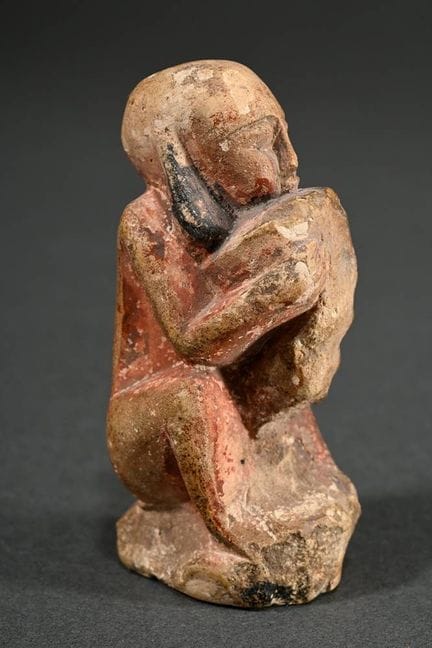 Statuette égyptienne antique en calcaire « Garçon 