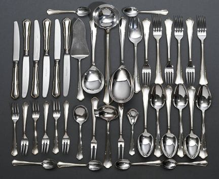 40件装 Robbe &amp; Berking “Chippendale” 餐具套装（6人份），9