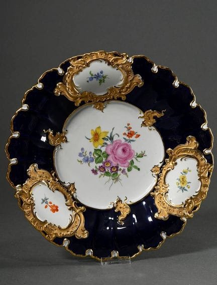 Assiette d'apparat de Meissen « Deutsche Blume » à