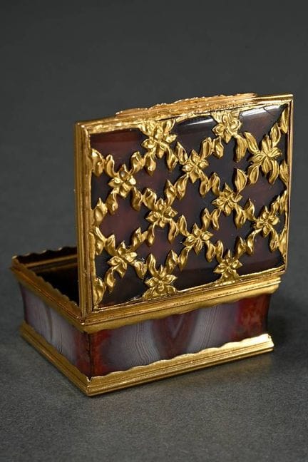 Petite boîte en agate de l'époque de George III de