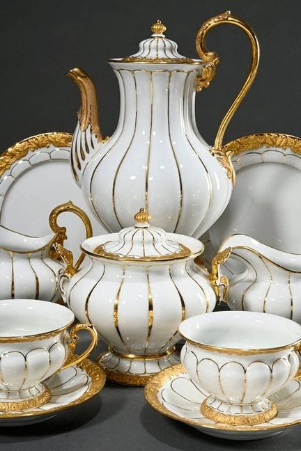 Service à café Meissen « X-Form » de 8 pièces, ric