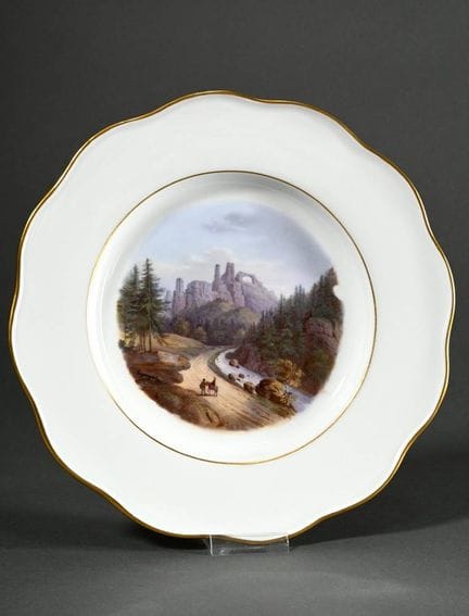 Assiette panoramique de Meissen « Le Prebischtor e