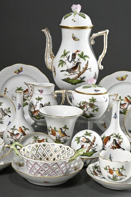 Service à moka Herend « Rothschild » de 31 pièces,