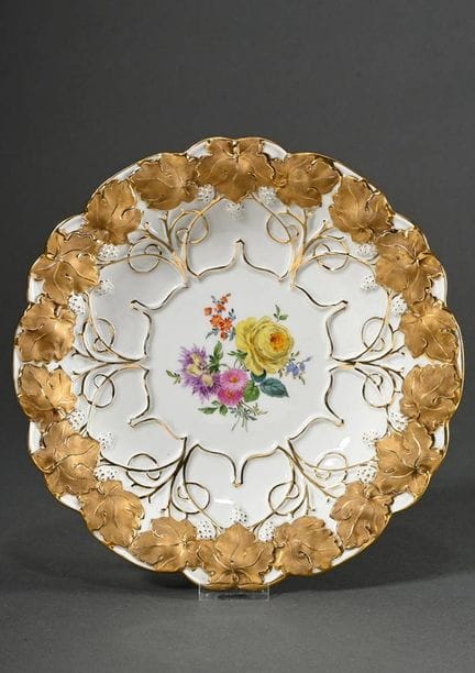 Assiette de cérémonie de Meissen « Deutsche Blume 