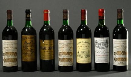 7 botellas de vino tinto de diversas procedencias: