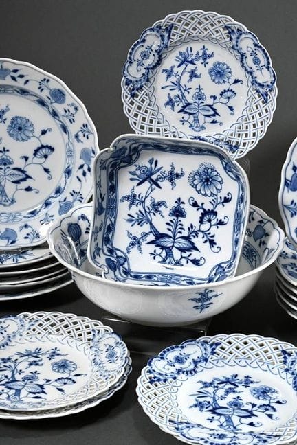 Service de table Meissen « Motif oignon », modèle 