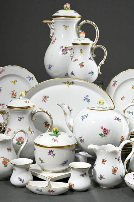Service à café, thé et moka « Streublume » de Meis