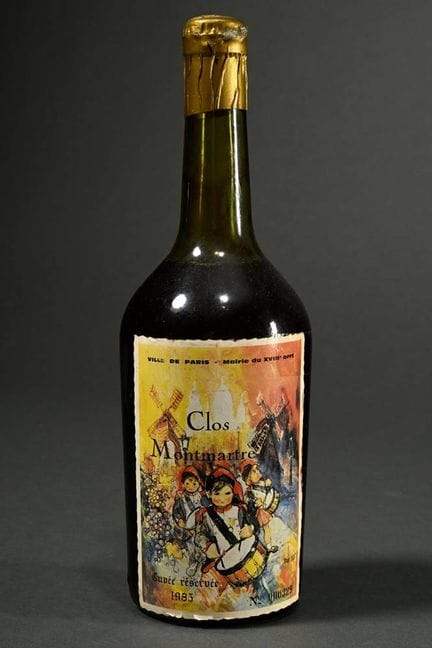 Botella de 1985 Clos Montmartre, distrito 18, Vill
