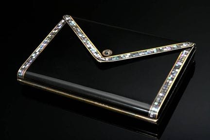 Minaudière Art déco avec finition laquée noire, ba