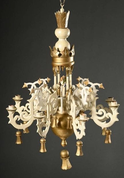 Lustre de Zschopau orné d'une figurine d'ange et d