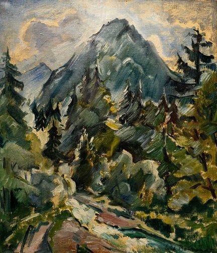 贝伦特，埃里希（1899-1983）《山景》，油画/画布，右下角签名，71x61.5厘米（含画框 8