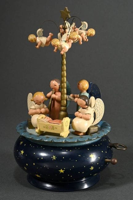Boîte à musique de Noël « Anges chantants et enfan