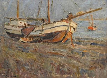 海涅曼，理查德·W.（1895-1967）《桑德霍，法诺岛》1964年，油画/画布，左下角签名，背面
