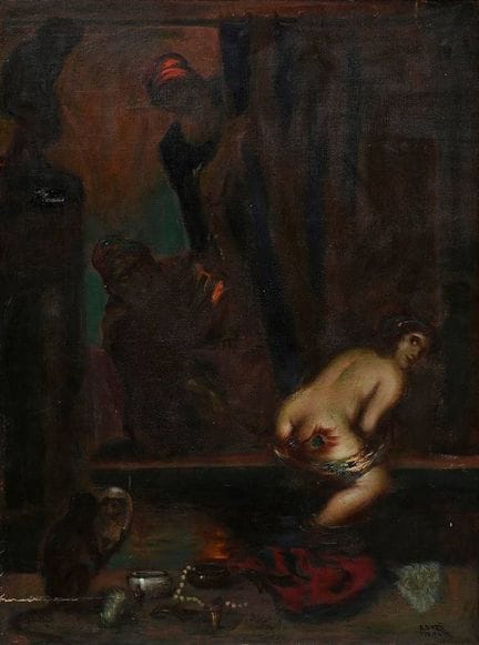 弗雷-莫克，阿道夫（1881-1954）《沐浴的苏珊娜》，约1930年，油画/画布，右下角签名， 7