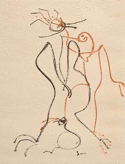 Ernst, Max (1891-1976) "Liebespaar" 1966, Radierun