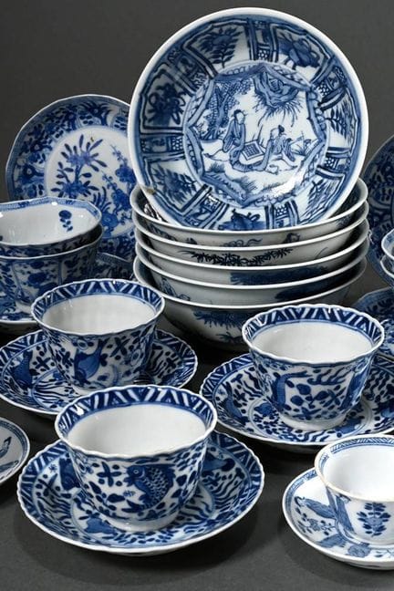 20 pièces de porcelaine chinoise présentant divers