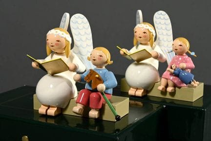 2 figurines d'anges Wendt &amp; Kühn : « Ange aux 