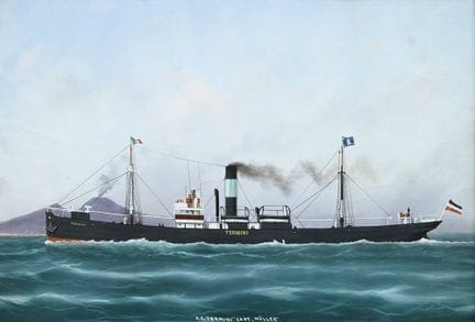 Unbekannter Künstler um 1910 "Segeldampfer 'Termin