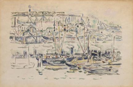 Hauptmann, Ivo (1886-1973) „Hamburger Hafen“, Kohl