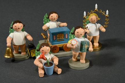 5 figurines d'anges Wendt &amp; Kühn : 3 avec boît