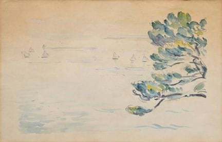 Hauptmann, Ivo (1886-1973) „Blick vom Elbufer“, Ko