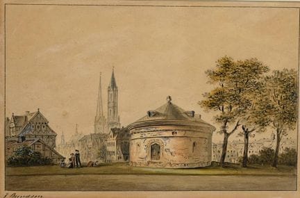 Bundsen, Jes (1766-1829) "Der Schweinemarkt", Tint