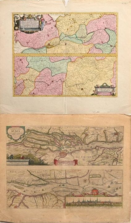 2 Diverse Karten: Jansson, Jan (1588-1664) "Nobili