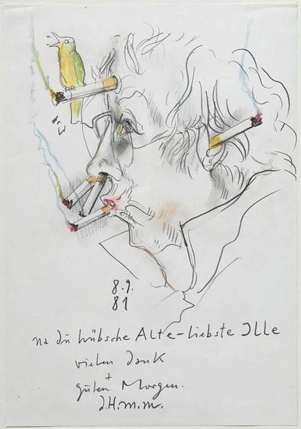 Janssen, Horst (1929-1995) "Selbstportrait als sta