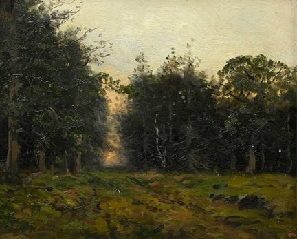 Schwinge, Friedrich (1852-1913) "Waldweg", Öl/Malp