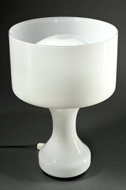 Lampada da tavolo in vetro smerigliato Sebenica, d