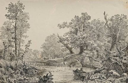 Boenisch, Gustav Adolf (1802-1887) "Flußlandschaft
