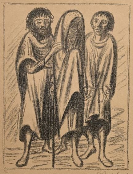 Barlach, Ernst (1870-1938) "Liebe in Leid" 1924, L