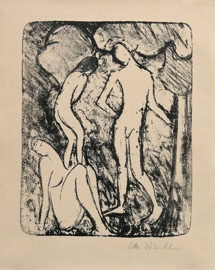 Müller, Otto (1874-1930) "Zwei Mädchen und ein Jün