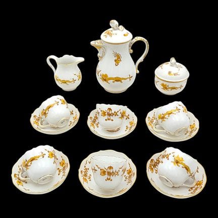 Servizio da caffè Meissen “Rich Dragon Yellow”, 15