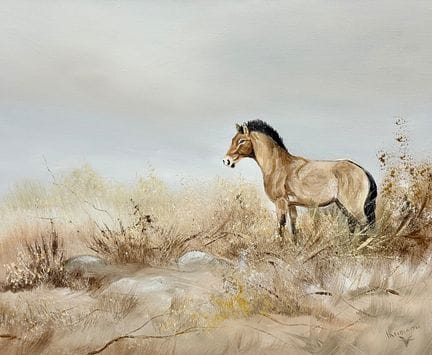 Reimann, Przewalski's Horse in the Steppe, Mongoli