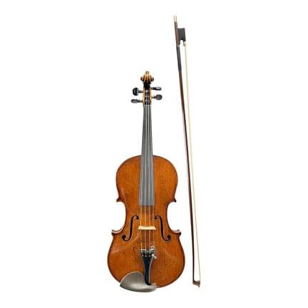 Violino con arco, realizzato a mano, probabilmente