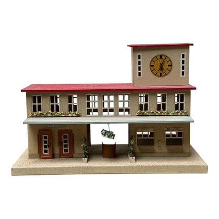 Kibri, stazione in latta con torre dell'orologio, 