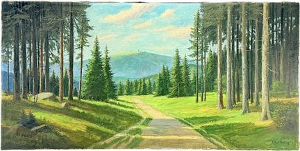 E. Spiller, Veduta del Brocken, ampio paesaggio de