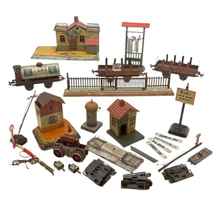 Set di modellini ferroviari in lamiera di Karl Bub