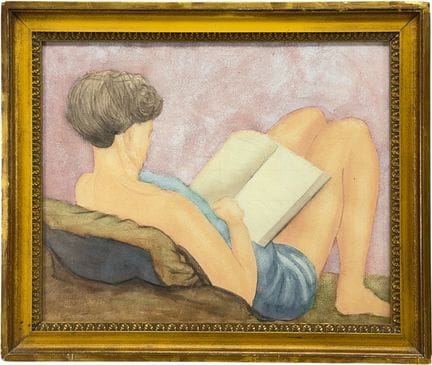Franz Werneke, woman reading, back view of a readi