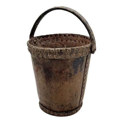 Leather bucket, probably fire bucket, with brand s